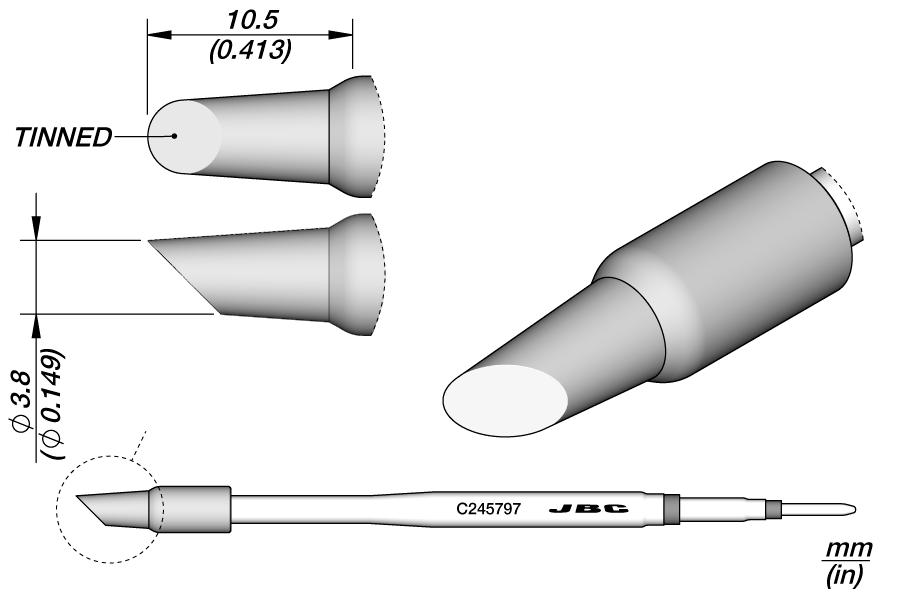 C245797 - Bevel Cartridge Ø 3.8